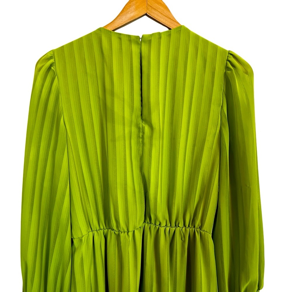 Maison Tara Chloe Apricot Green Mini Dress. Size 8 - Picture 5 of 15